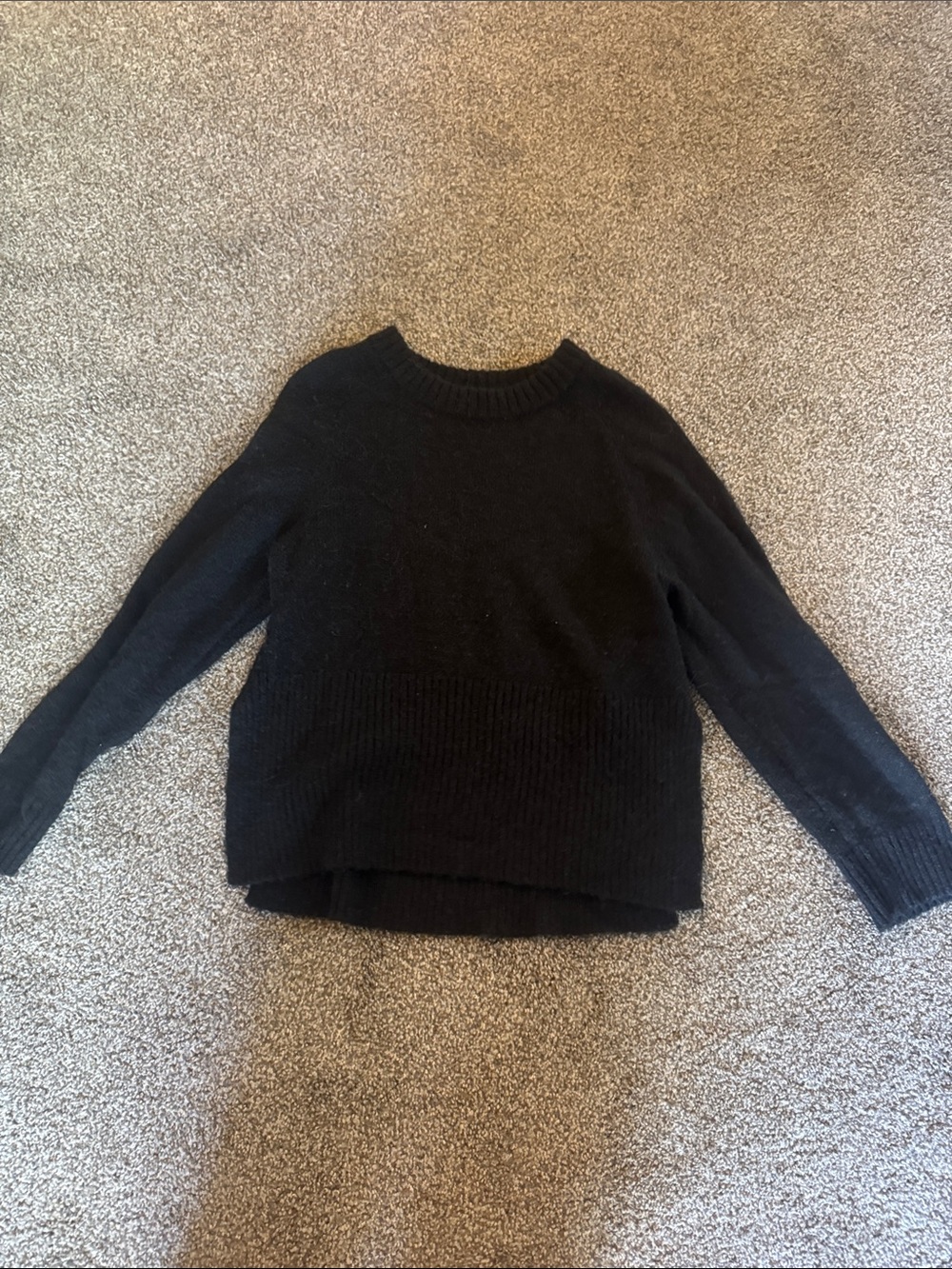 J. Crew Black Wool Crewneck Women's Sweater - Classic Knit